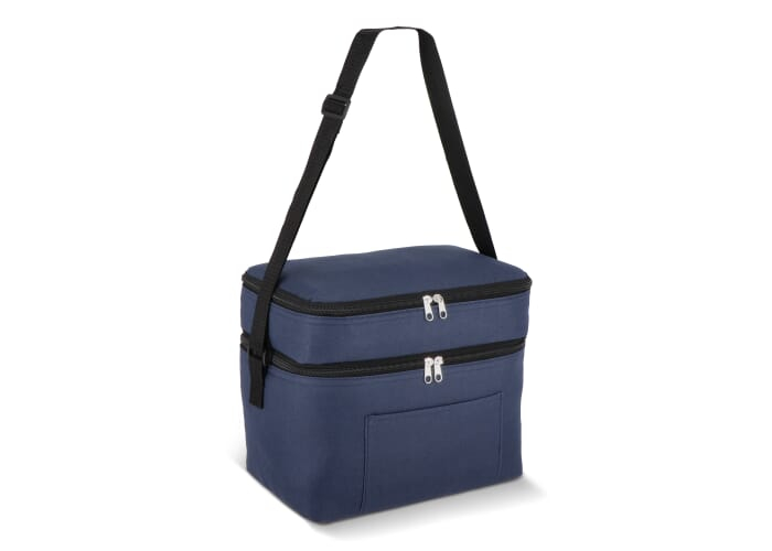 Sac isotherme 2 compartiments personnalisé en R-PET Bleu foncé
